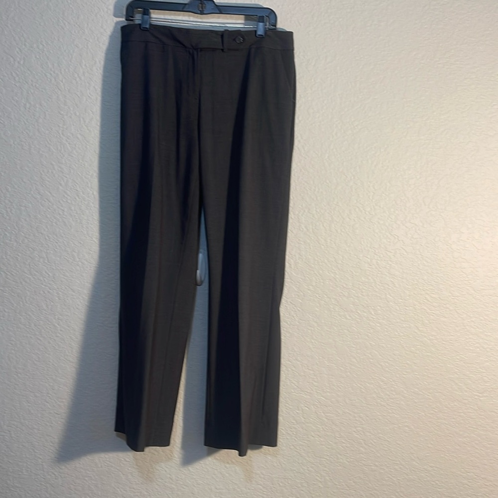 Women’s classic fit Calvin Klein charcoal gray pants.